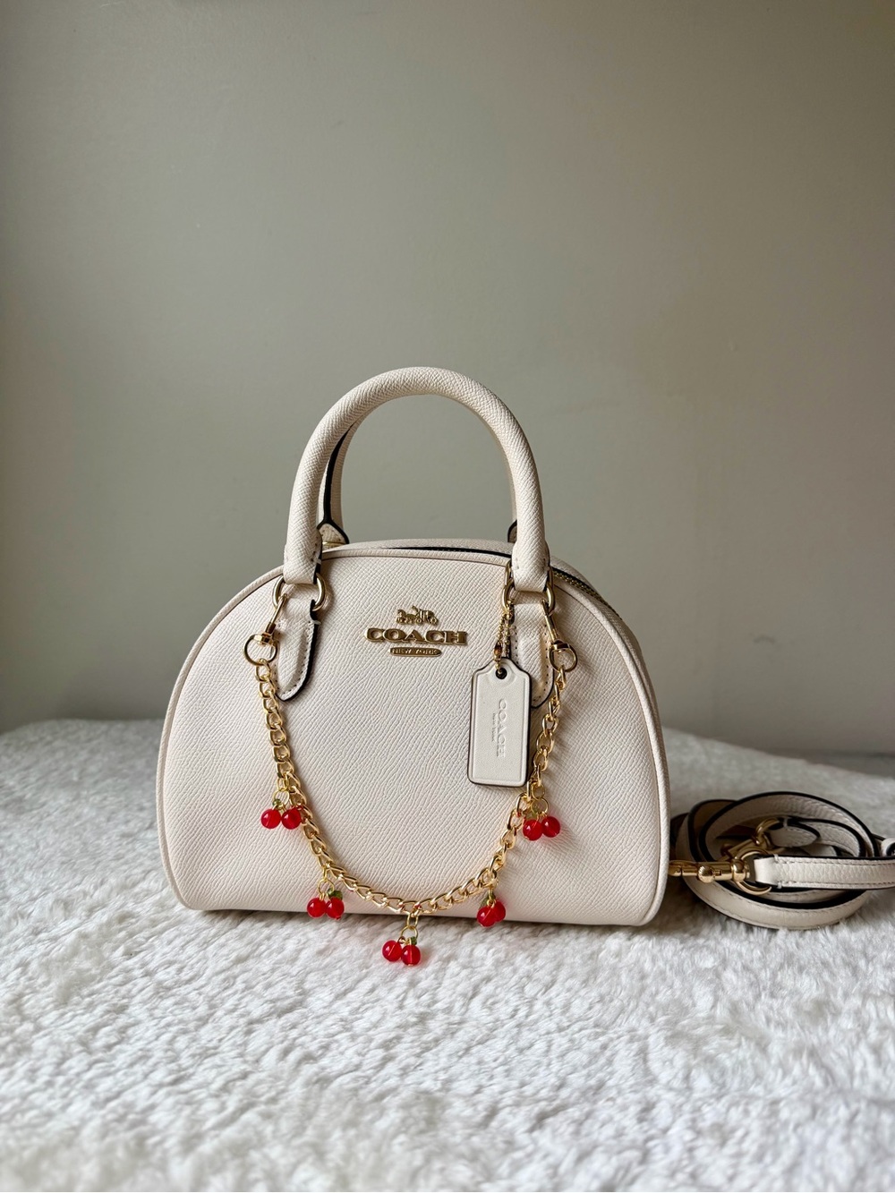 Coach Sydney bag purse in leather with charm